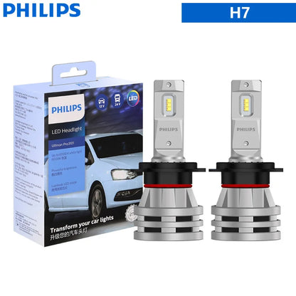 Philips Ultinon Pro3101 LED Headlight Lamps, H1 H3 H4 H7 H11 HB3 9005 HB4 9006 HIR2 9012, 12V/24V, 6000K Bright White, Pack of 2