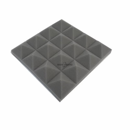 Acoustic Soundproof Foam Pyramid Panels - 12/24 Pieces, 250x250x50mm, 7 Color Options for Sound Absorption Treatment