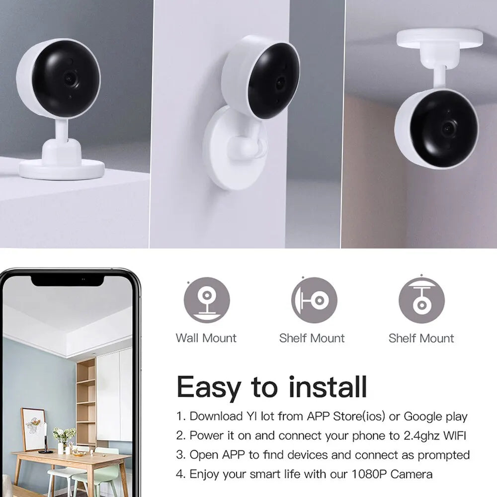3MP Tuya Smart WiFi Baby Monitor with Two-Way Audio and Night Vision for Newborn Security Surveillance