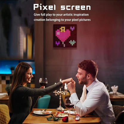 Smart RGB LED Matrix Display with Bluetooth App Control for Customizable Art and Gaming Room Decor