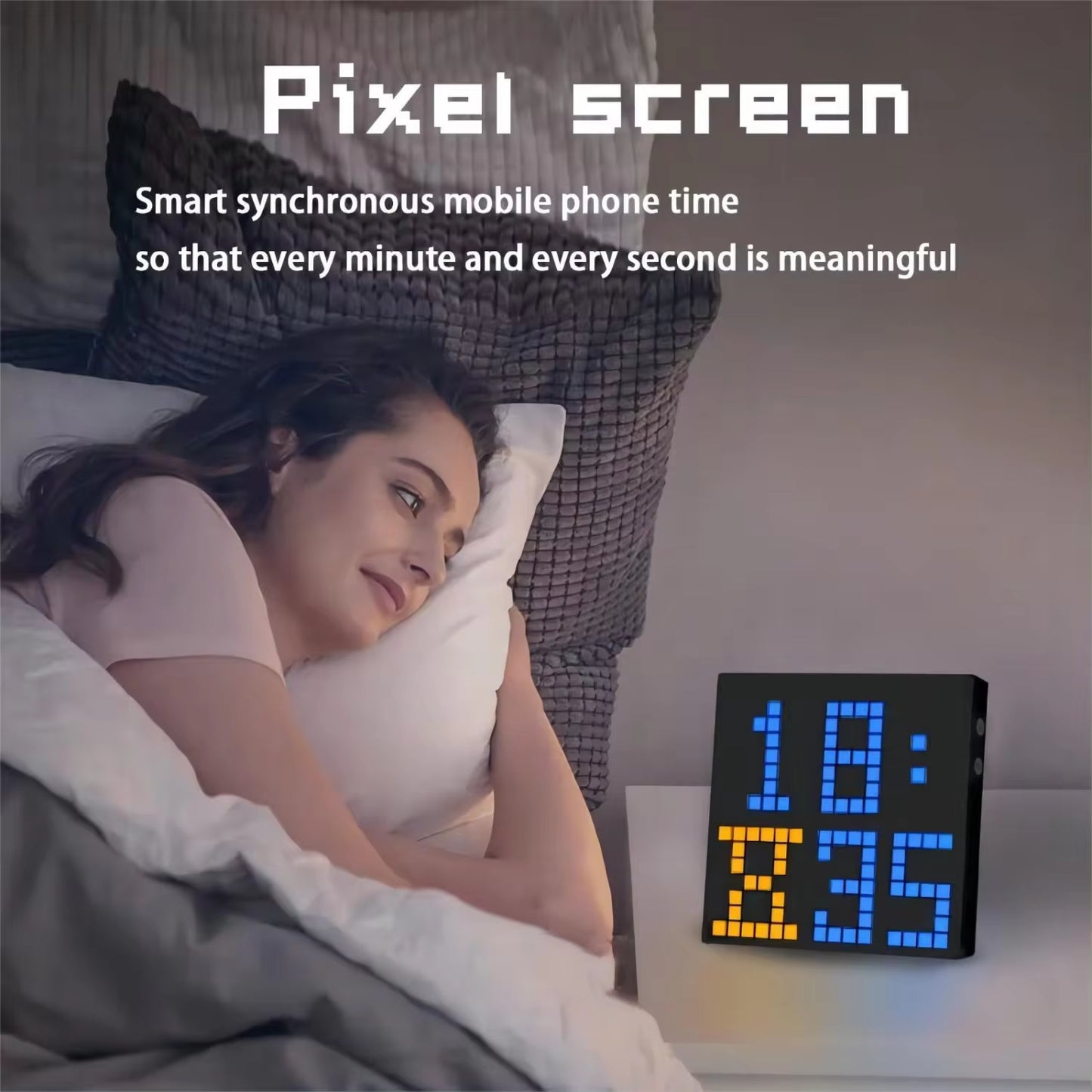 Smart RGB LED Matrix Display with Bluetooth App Control for Customizable Art and Gaming Room Decor