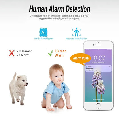 3MP Tuya Smart WiFi Baby Monitor with Two-Way Audio and Night Vision for Newborn Security Surveillance