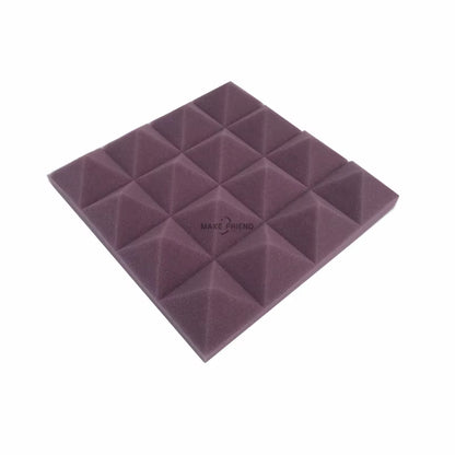 Acoustic Soundproof Foam Pyramid Panels - 12/24 Pieces, 250x250x50mm, 7 Color Options for Sound Absorption Treatment