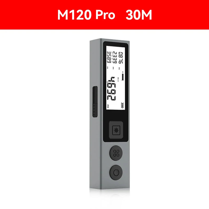 M120 Pro Portable Laser Distance Meter with USB Type C Charging, Backlit Display, and Mini Rangefinder for Home Measurement Tools